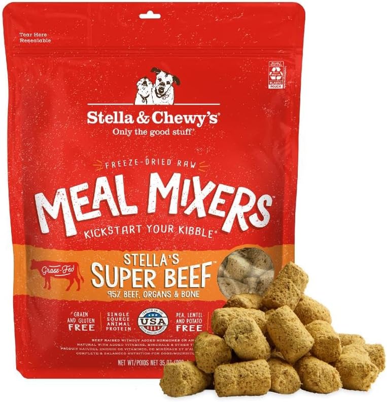 Stella & Chewy's Freeze-Dried Raw Chicken Meal Mixers- Dog Food Topper and Mixer - Made with 95% Cage-Free Chicken, Organs & Bone - Perfect for Picky Eaters - Grain-Free - 3.5oz