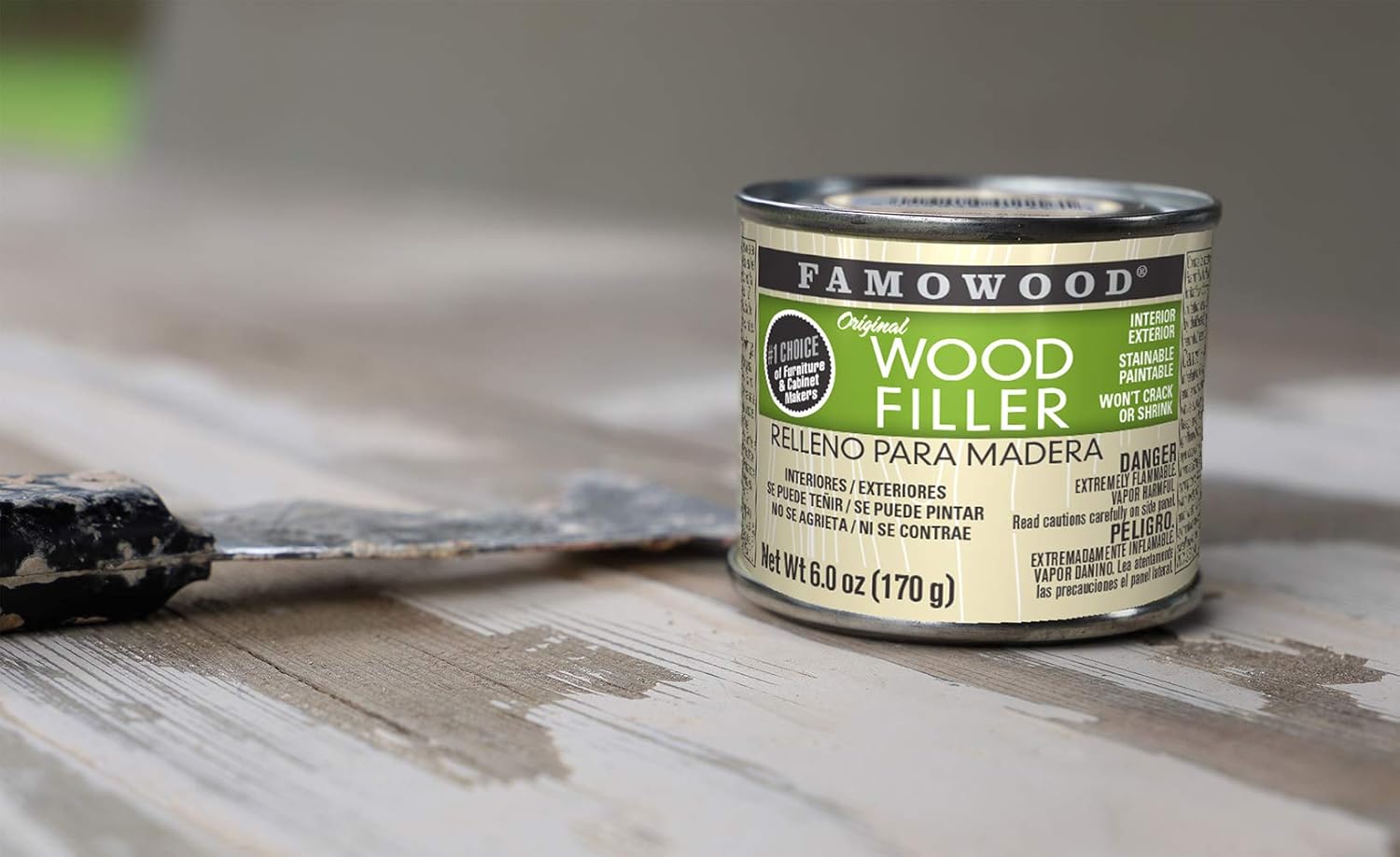 FamoWood 36021108 Original Wood Filler - Pint, Cedar