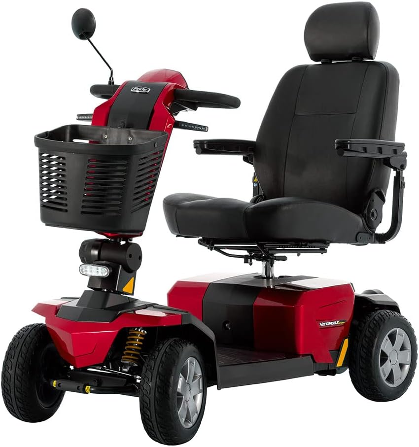Pride Mobility Victory LX Sport 4 Wheel Scooter (Candy Apple Red, 20" x 20" Seat)