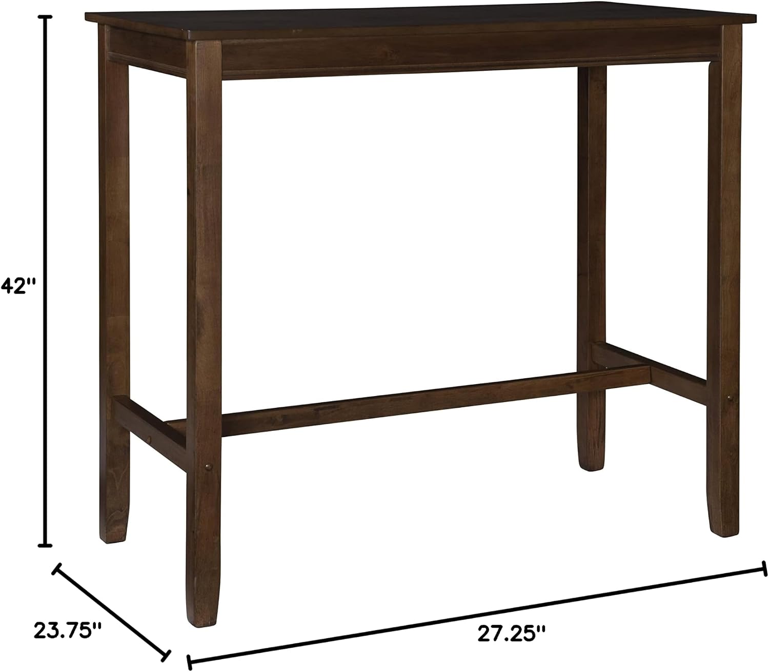 Linon Claridge Rustic Wood 36 inch Height Pub Table