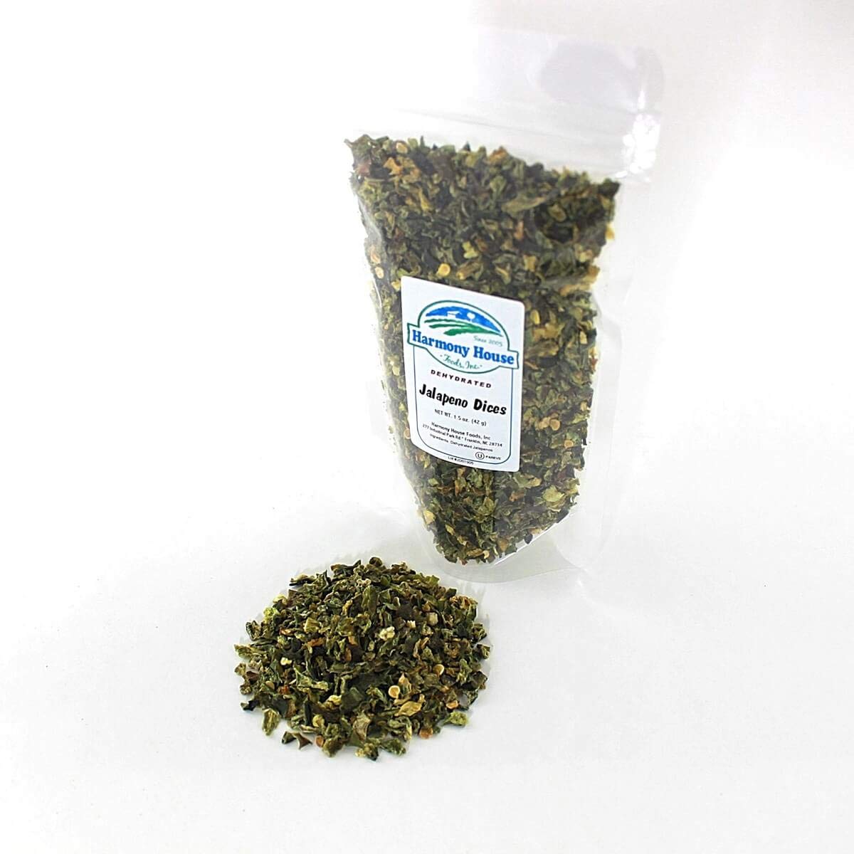 Harmony House Dried Jalapeno Peppers – Dehydrated Peppers For Cooking, Camping, Emergency Supply and More, 6 oz, Quart Jar
