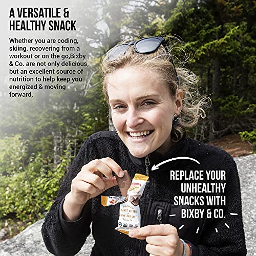 Bixby 12 Bars of Organic Milk Chocolate - Gluten Free Peanut Butter and Real Sea Salt - Non GMO Kosher Protein Snack with Clean Ingredients