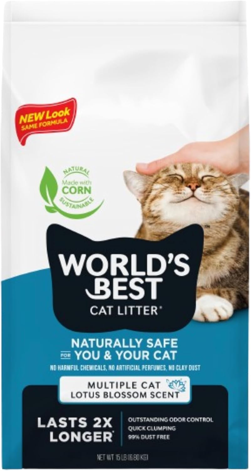 World's Best Cat Litter Lotus Blossom Scented, Odor Control, 32 lb Bag