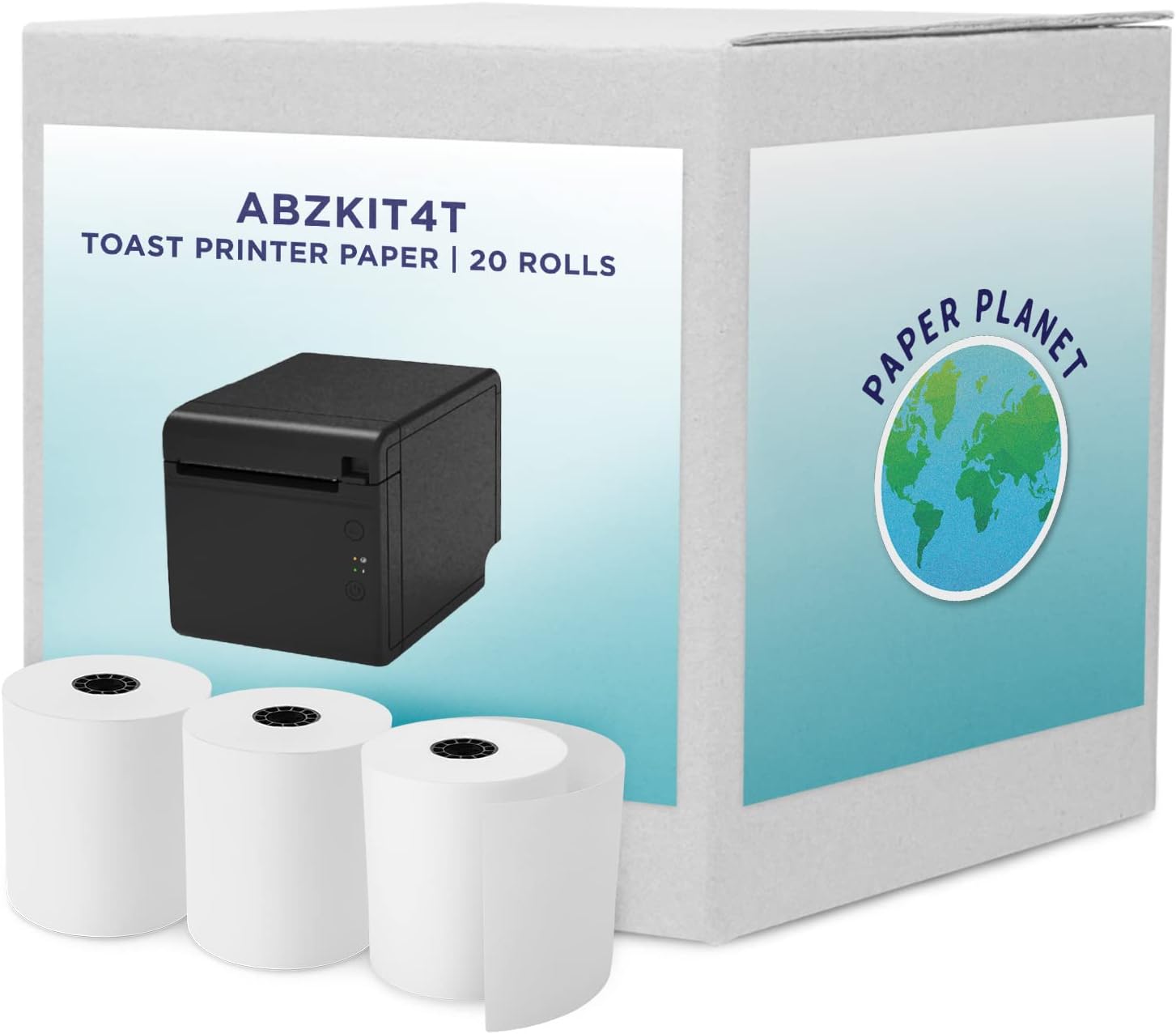 PaperPlanet Thermal Paper for Toast TP200 Printer | 20 Rolls | Thermal Receipt Paper, Compatible with Toast TP200 Printer