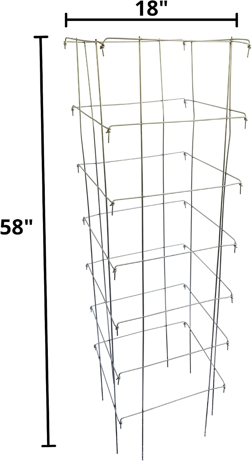 Happy Trees Large Heavy Duty Folding Tomato Cages, 3-Pack, Made in USA