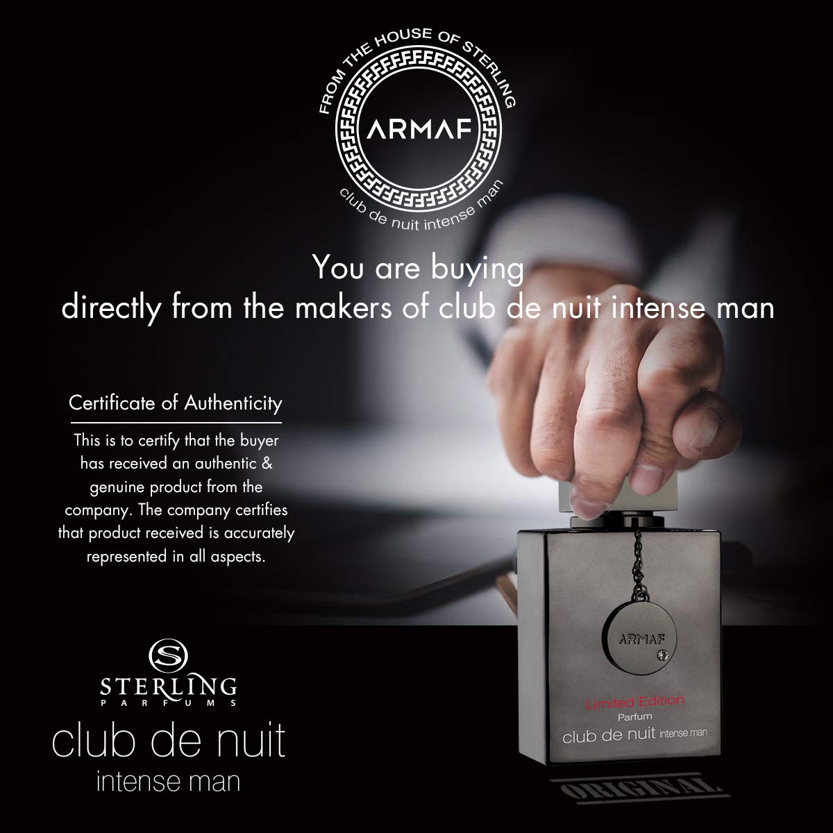 Club De Nuit Intense - Limited Edition by Armaf for Men - 3.6 oz Parfum Spray