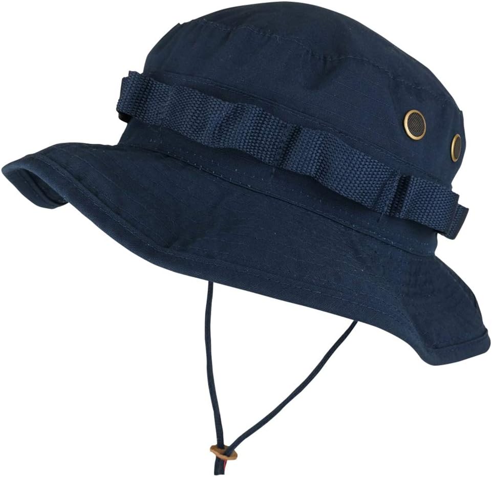 Armycrew Ripstop Tear Resistant Cotton Jungle Boonie Cap with Chin Strap