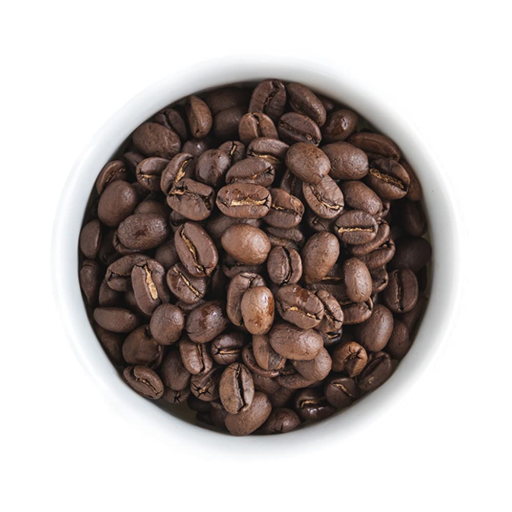 Fresh Roasted Coffee, Dark Brazil Whole Bean Coffee, Med-Dark Roast, Kosher, 5 lb (80 oz)