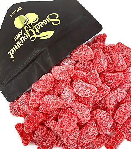 SweetGourmet Cherry Fruit Slices Sugar Coated Jelly Candy, 2.5 Pound Bulk Bag
