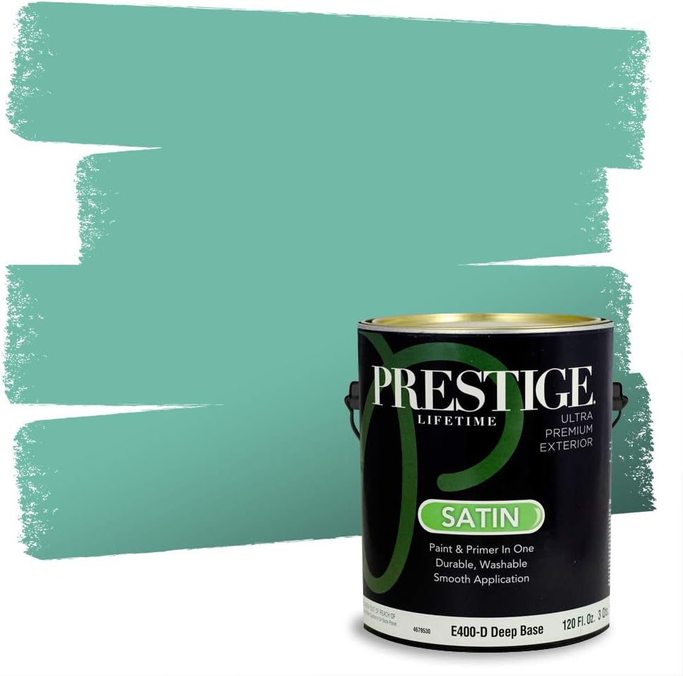 PRESTIGE Paints Exterior Paint and Primer In One, 1-Gallon, Semi-Gloss, Comparable Match of Sherwin Williams* Electric Lime*