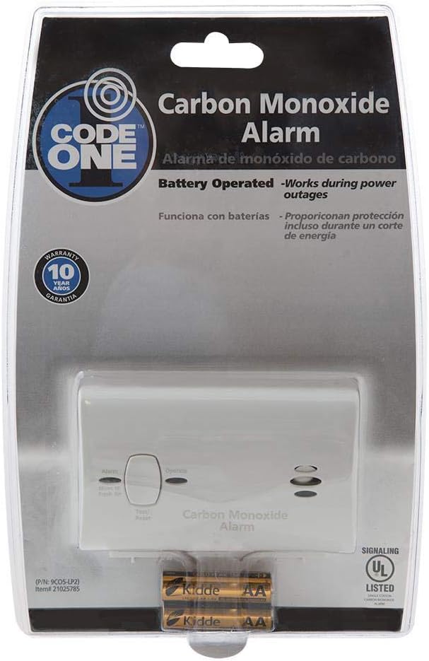 Kidde KN-COB-B-LPM Battery Operated Carbon Monoxide Alarm