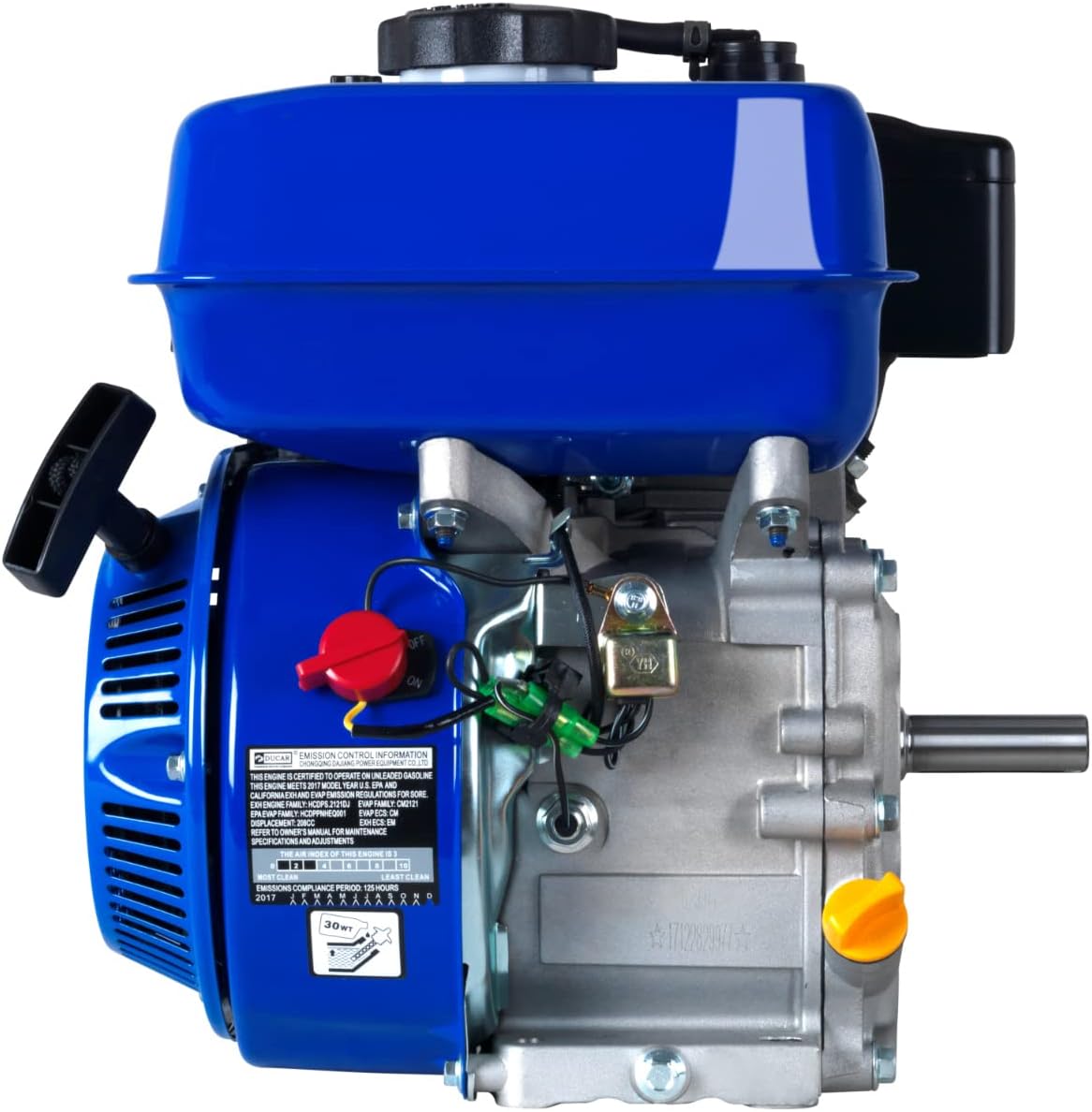 DuroMax XP7HPE 208cc Electric Start Gas Powered, 50 State Approved, Multi-Use Engine Blue