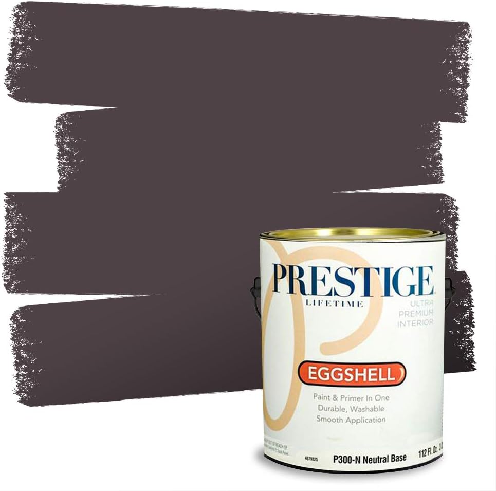 PRESTIGE Paints Exterior Paint and Primer In One, 1-Gallon, Satin, Comparable Match of Sherwin Williams* Ash Violet*