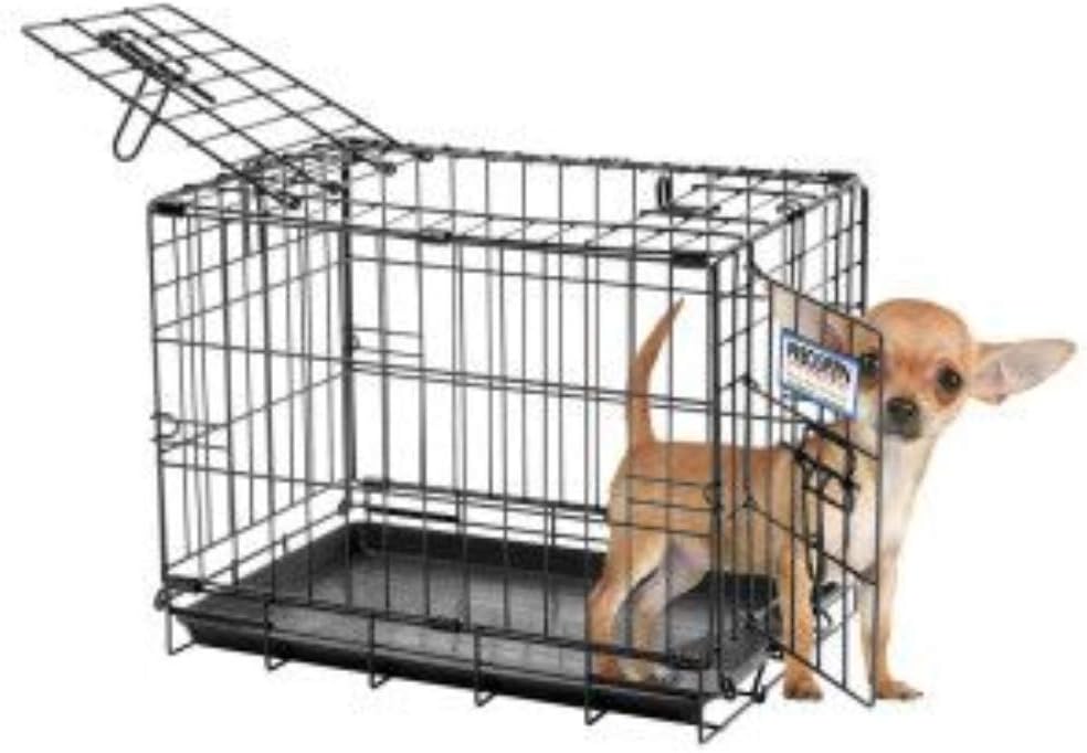 Precision Pet Products Two Door Provalue Wire Dog Crate, 24 Inch, For Pets 15-30 lbs, With 5-Point Locking System