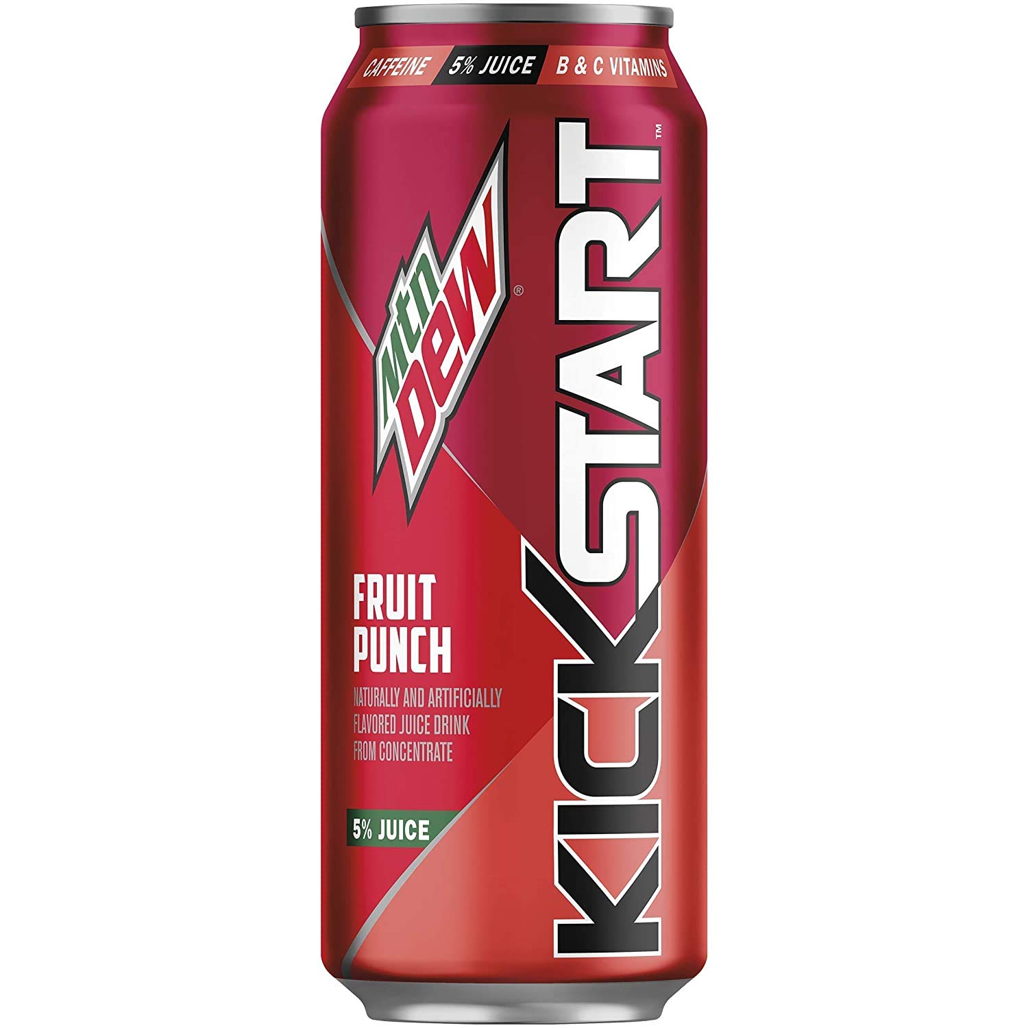 Kickstart Energy Drink Variety - Fruit Punch, Black Cherry, Orange Citrus, Pineapple Orange Mango 16 Fl Oz (Pack of 16)