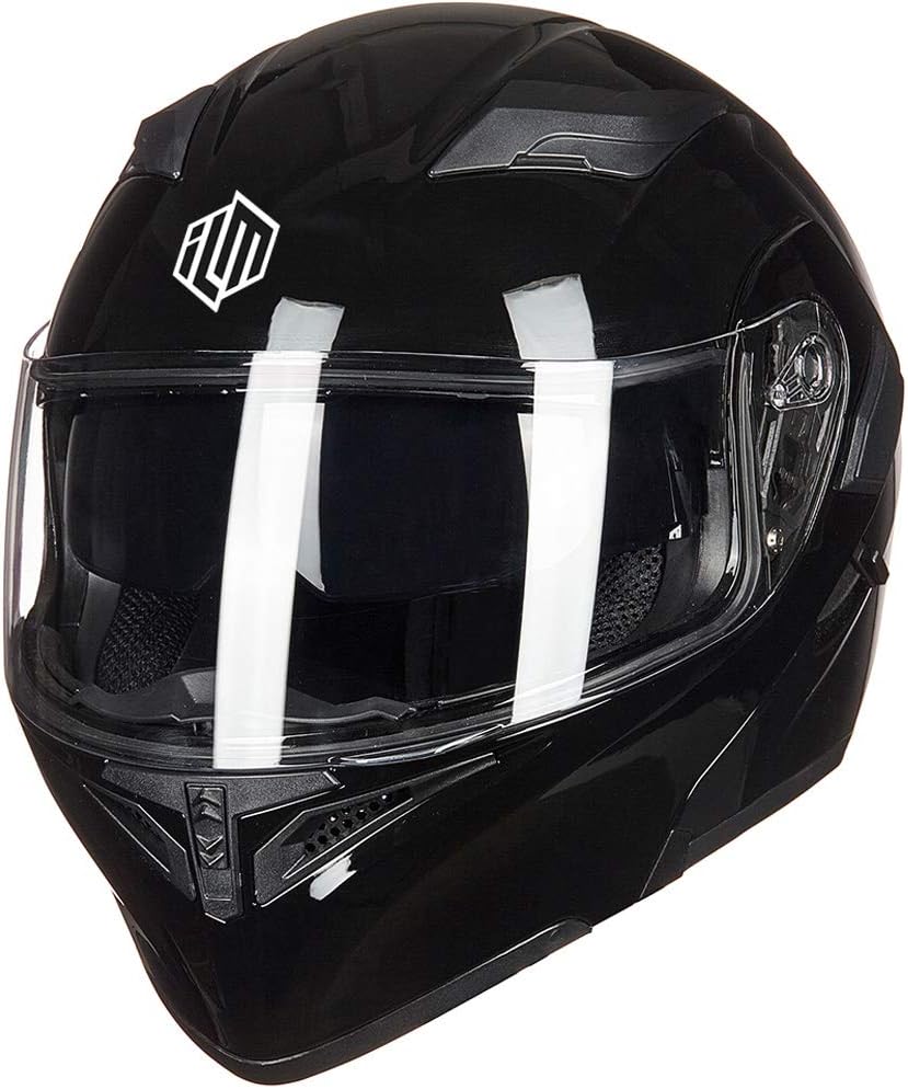 ILM Motorcycle Dual Visor Flip up Modular Full Face Helmet DOT Model 902/902L