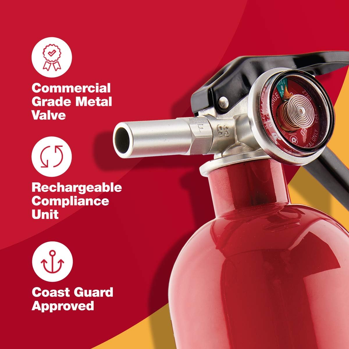 First Alert Fire Extinguisher, Standard Home Use | HOME1 UL RATED 1-A:10-B:C, Red 4-Pack