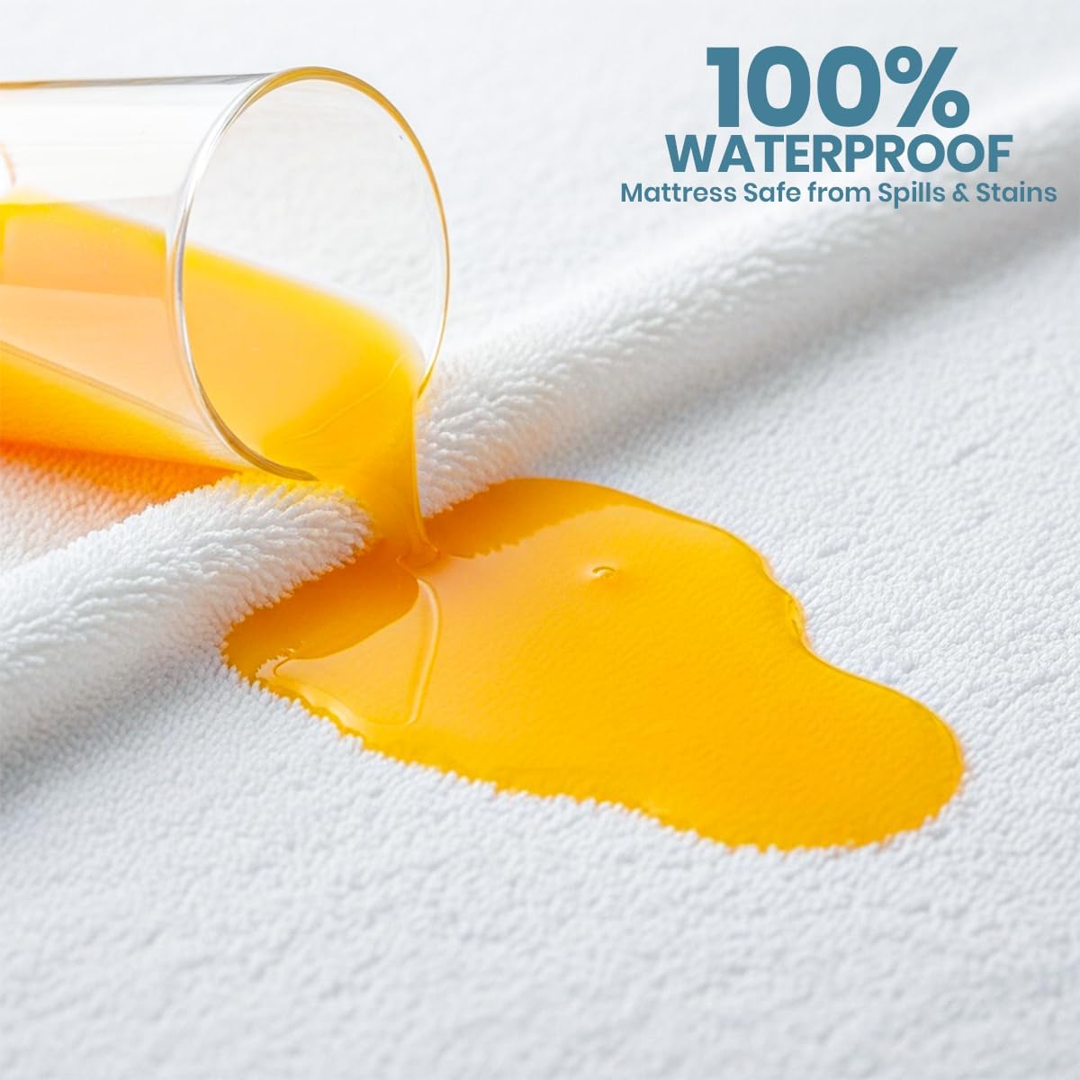 Waterproof Queen Size Mattress Protector fits Upto 17" deep Mattresses | Utopia Bedding 200 GSM Soft & Breathable Mattress Cover, Dirt-Proof, Noiseless, Machine Washable Fitted Sheet Style, White