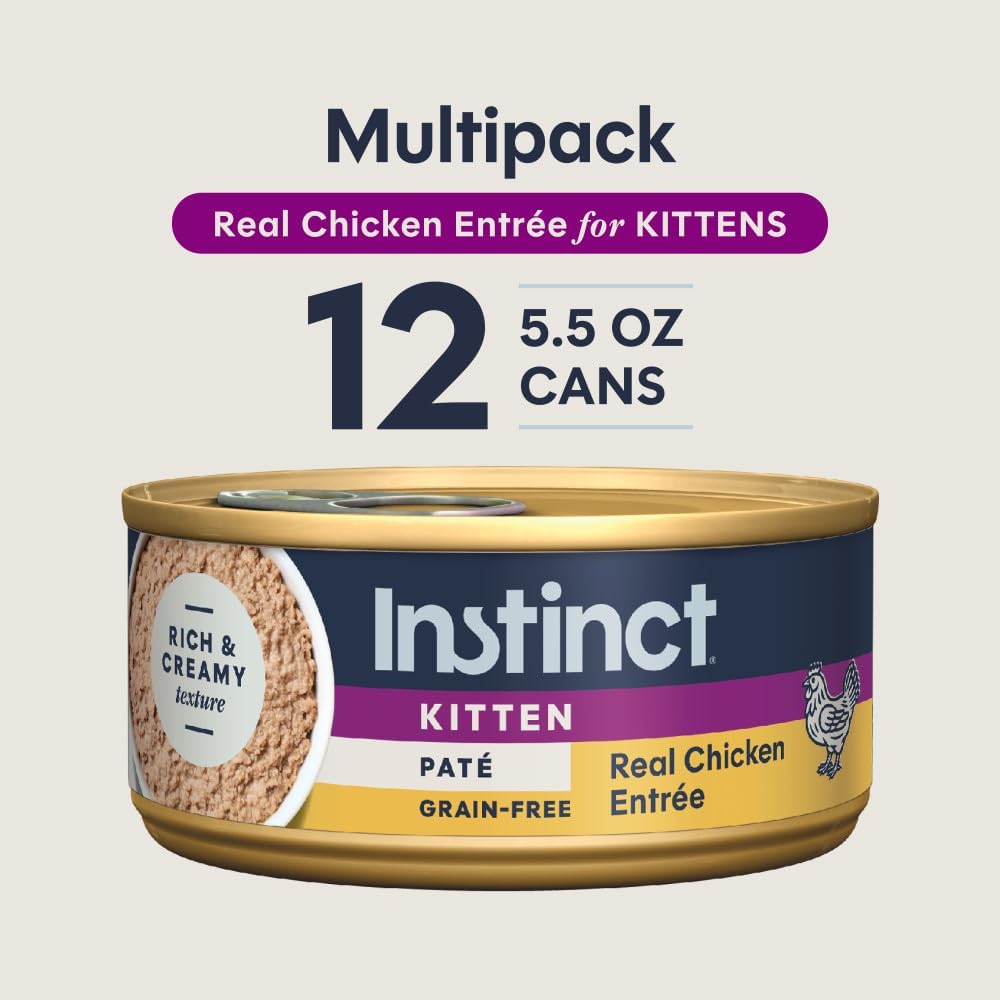 Instinct Original Grain Free Real Rabbit Recipe Natural Wet Canned Cat Food, 3 oz. Cans (Case of 24) | Rich & creamy pate texture, high protein, real rabbit, whole-food ingredients, grain-free, hydration support