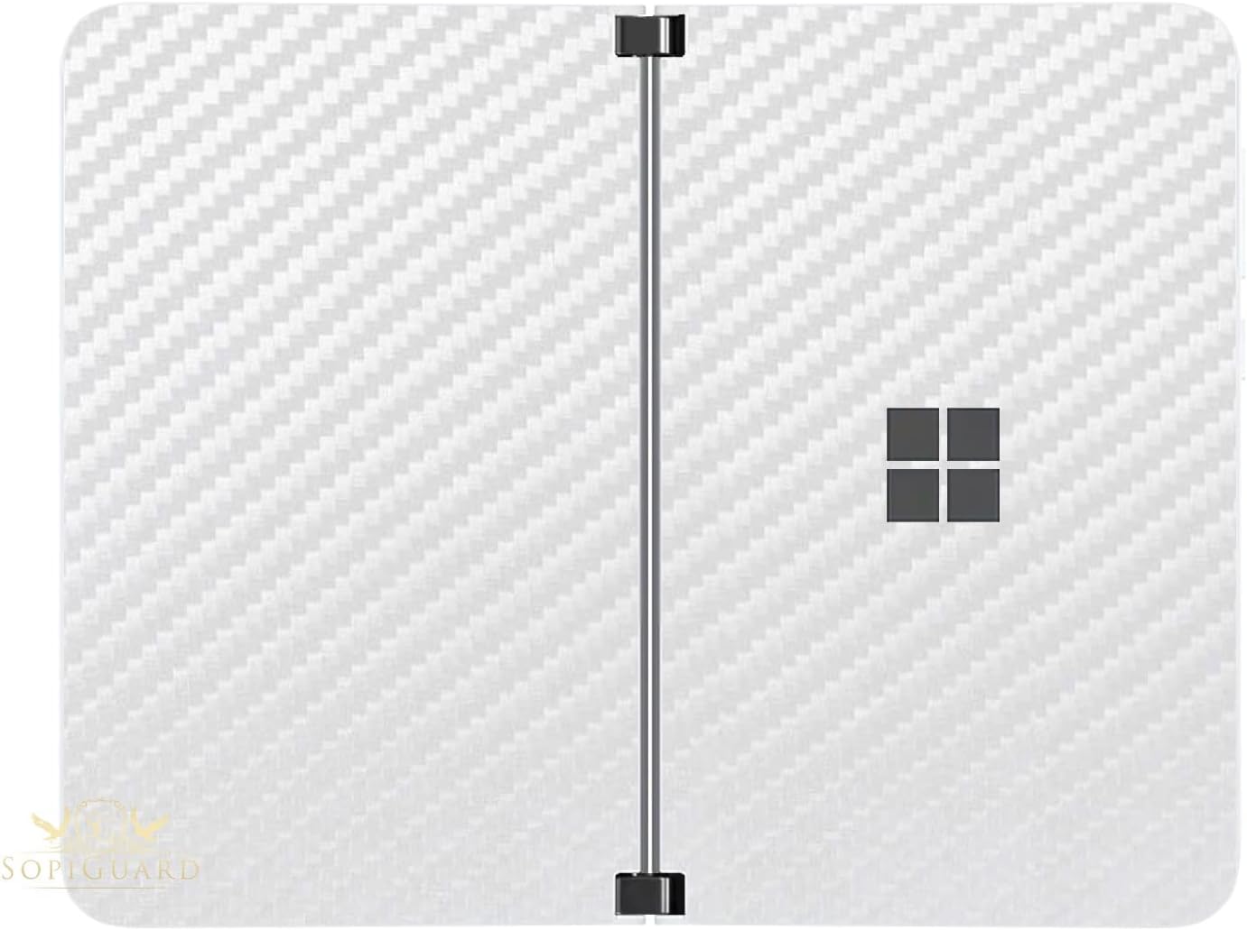 SopiGuard Sticker for Surface Duo Phone Edge-to-Edge Precision Vinyl Skin Wrap (Leather Textured)