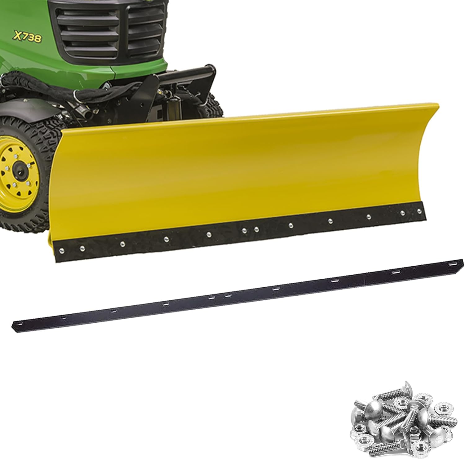 USA Made Heavy Duty 54" Snow Plow Blade Edge with Mounting Equipment | Wear Bar Cutting Edge Replacement | 4-6x Longer Life Than Factory Blade