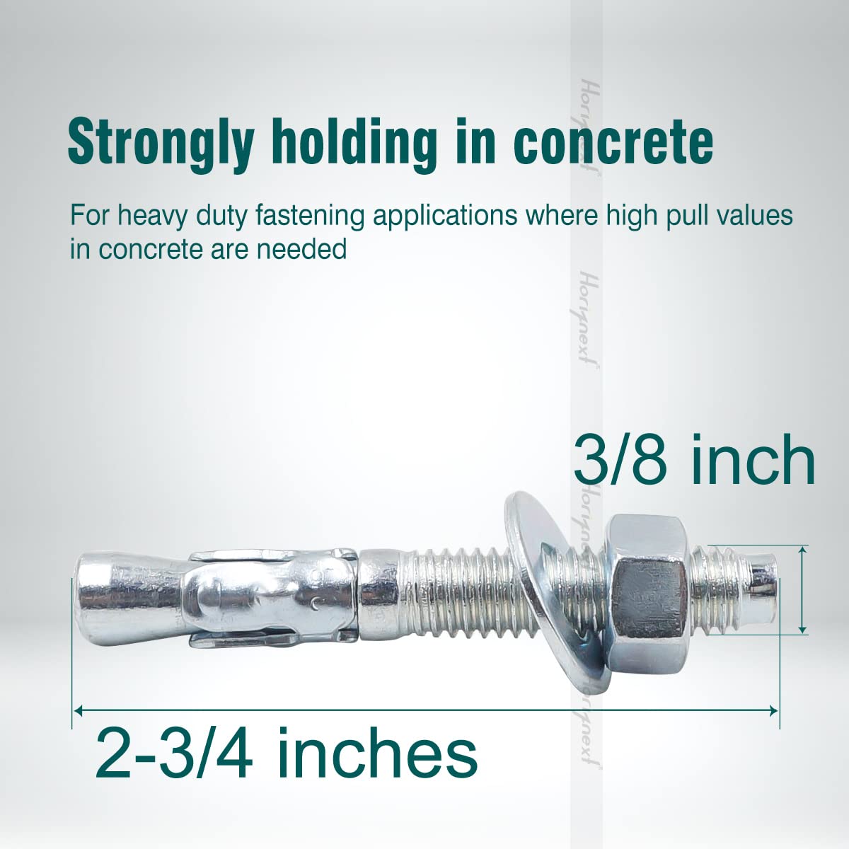 3/8 Concrete Anchors, Concrete Wall Anchors, Metal Wedge Bolts