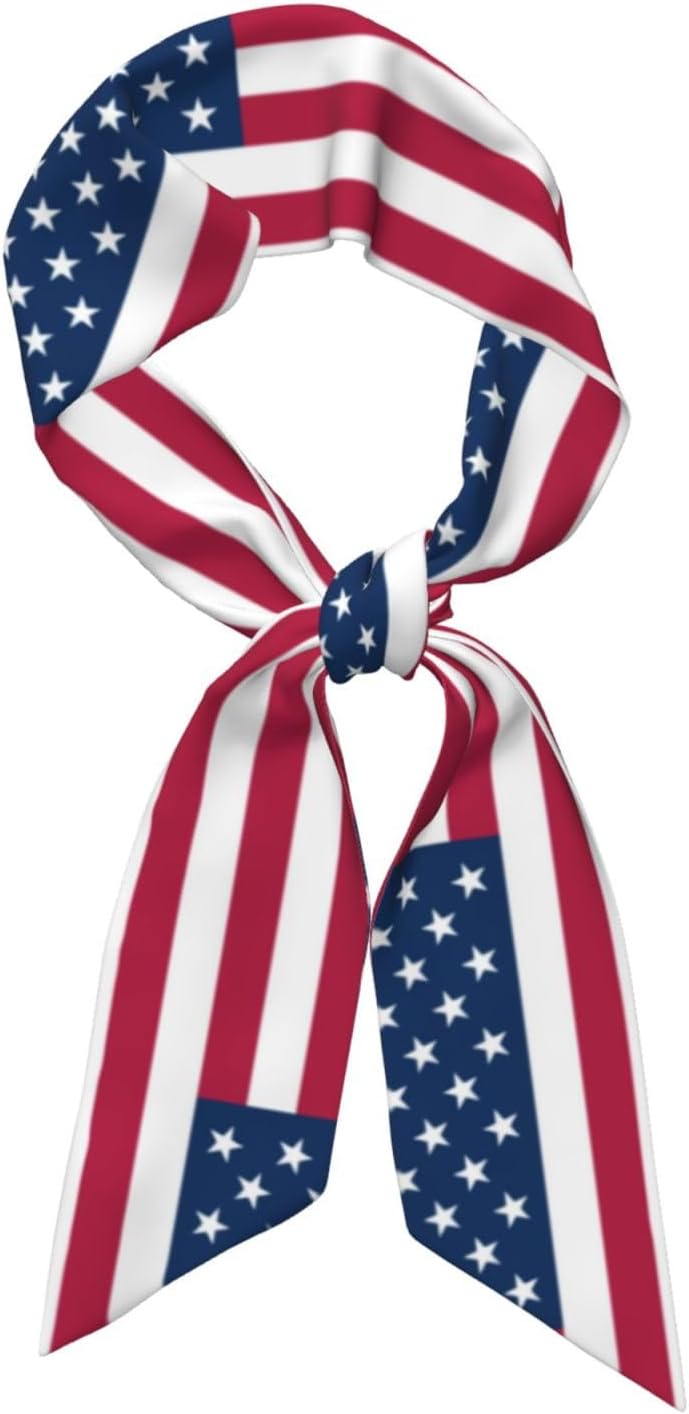 Country Flag Scarf For Women, Multi‑purpose Ribbon, Fashion Neck Hair Handbag Accessory, Versatile Bandana Headband