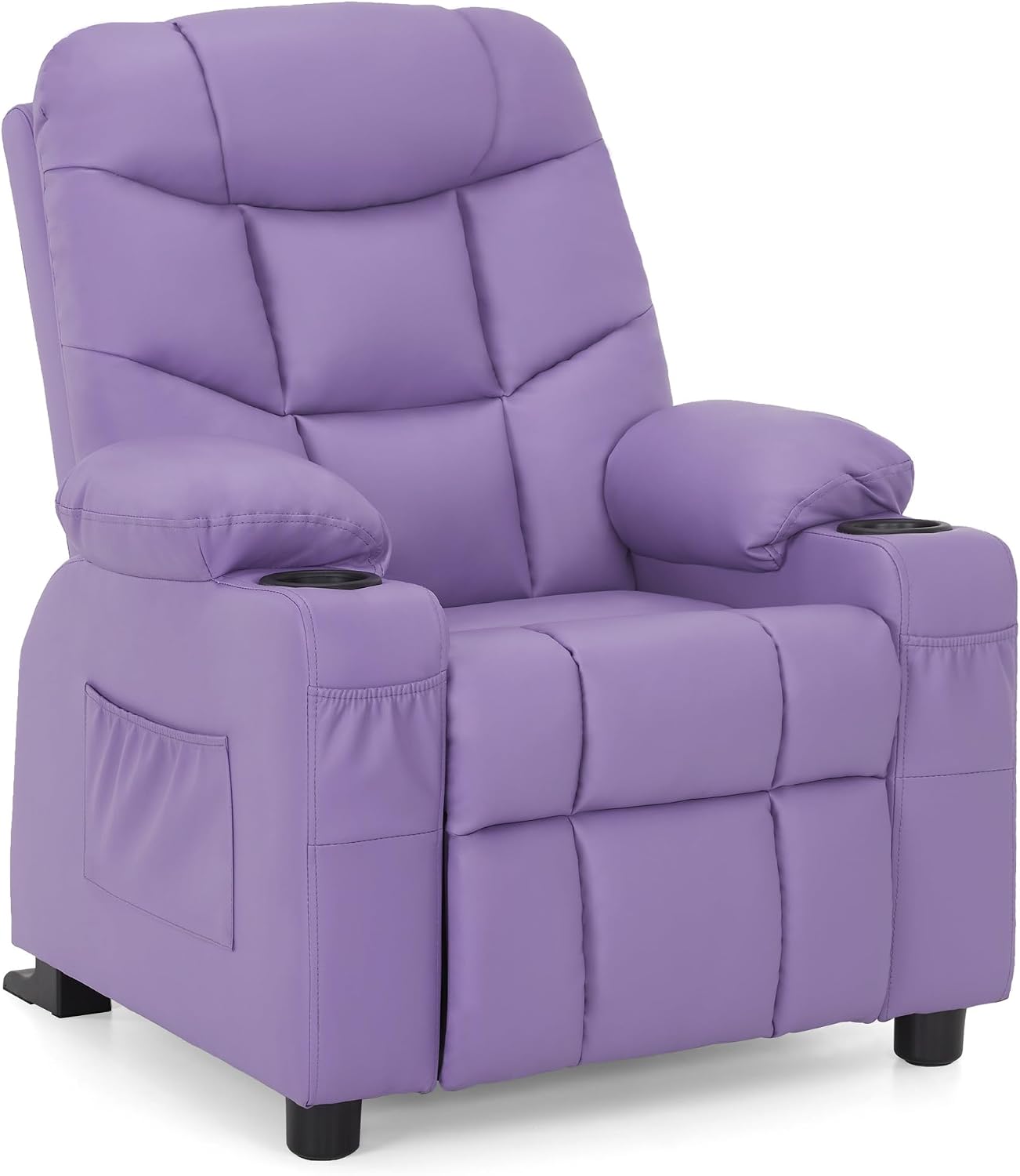 MCombo Big Kids Recliner for Ages 3+, Toddlers Recliner 7355 Velvet, Blue