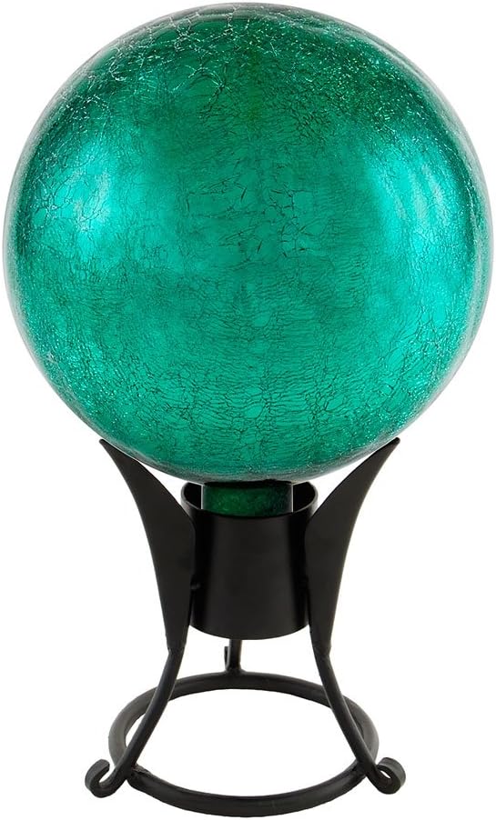 Achla Designs G10-FG-C Gazing, Fern Green 10 inch Glass Garden Globe Ball Sphere, 10