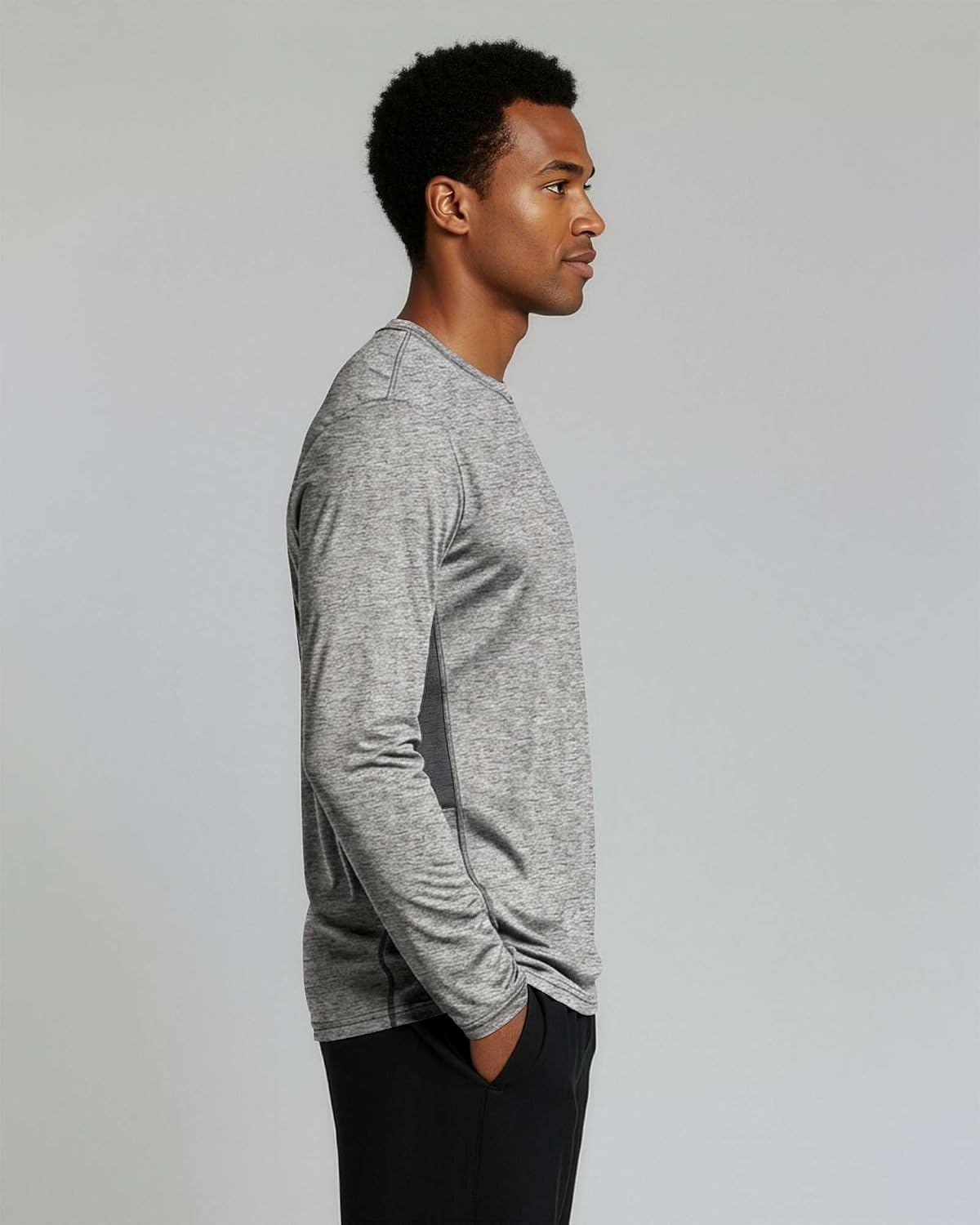 4 Pack Men's Dry Fit Long Sleeve Workout Shirts Gym Athletic Tee Fishing