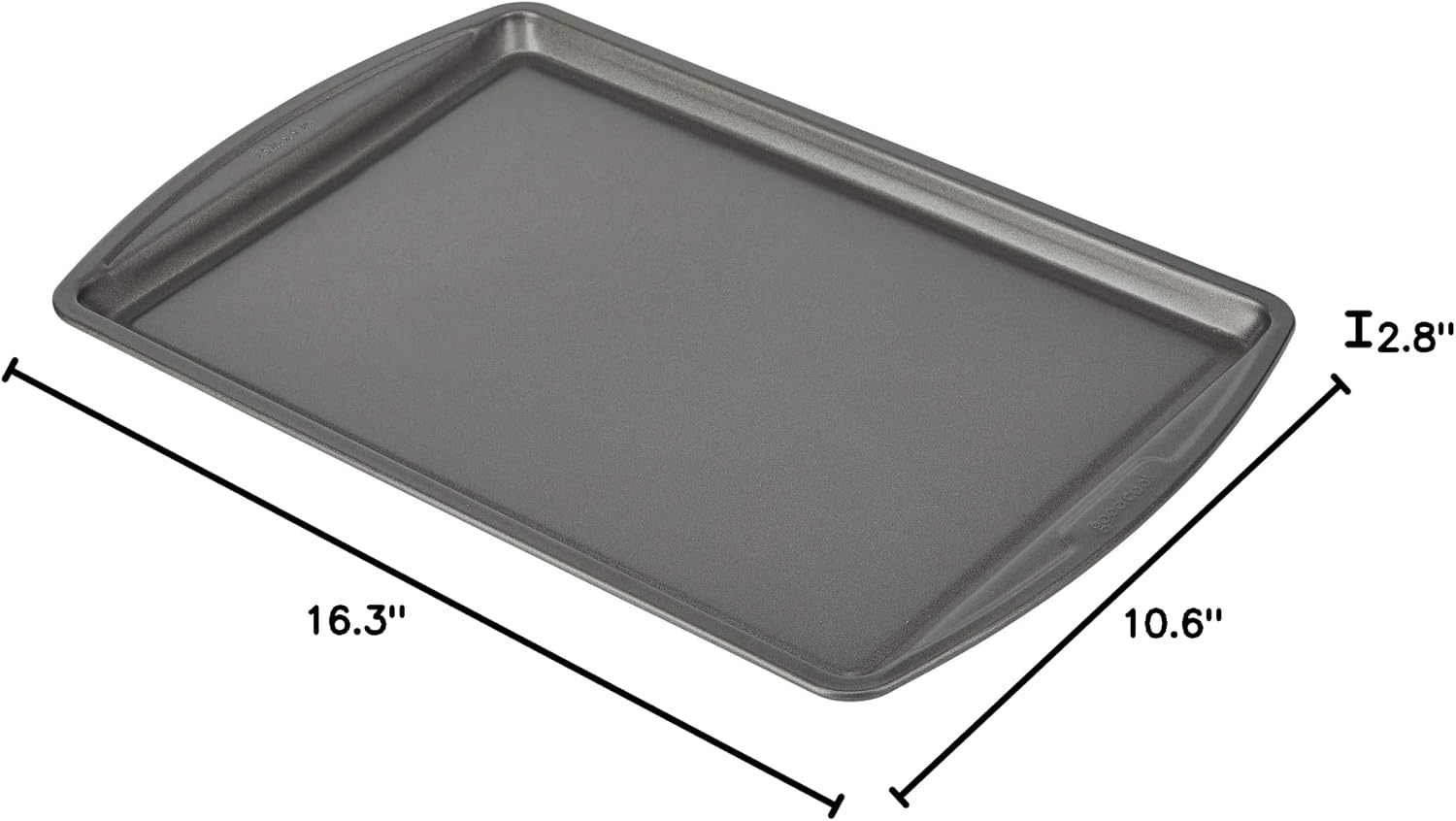 GoodCook Everyday Nonstick Steel Baking Sheet, 17 x 11-Inch, Gray