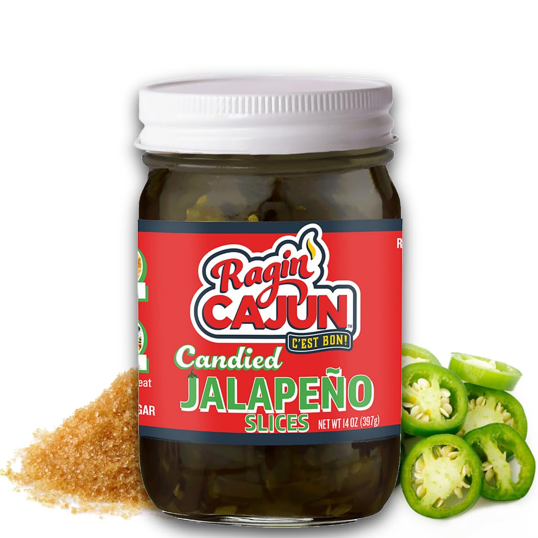 Ragin' Cajun Candied Jalapeno Slices, 12 fl oz - Pack of 2