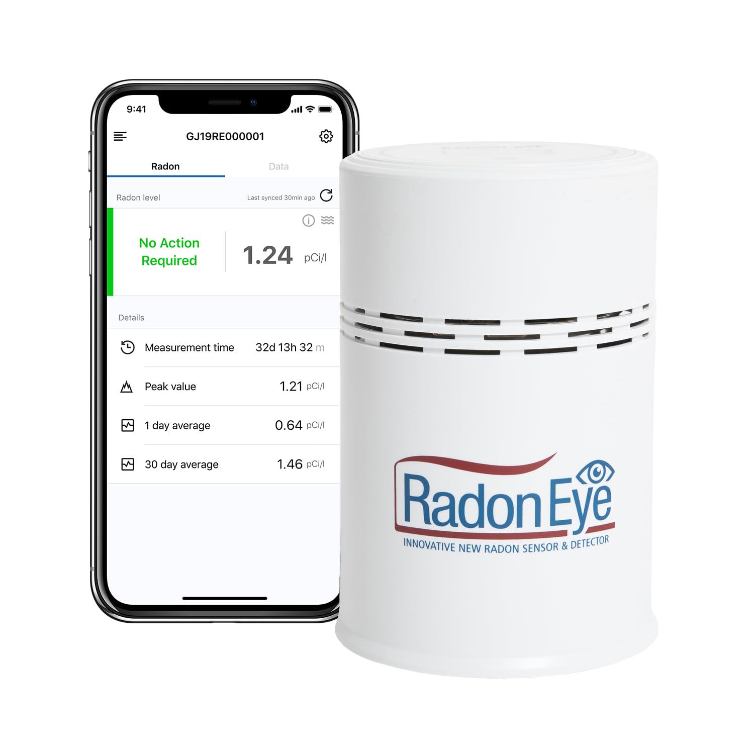 Ecosense Continuous Home Radon Detector, OLED Display, Bluetooth, RD200 | 95% Accuracy in 10 Hours, Results Updated Every 10 Minutes