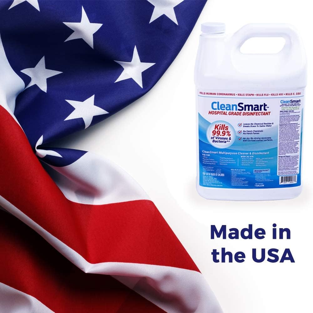 CleanSmart Hospital Disinfectant, Hypochlorous Acid, 23 oz (6 pack) | Kills 99.9% of Viruses and Bacteria, EPA Registered