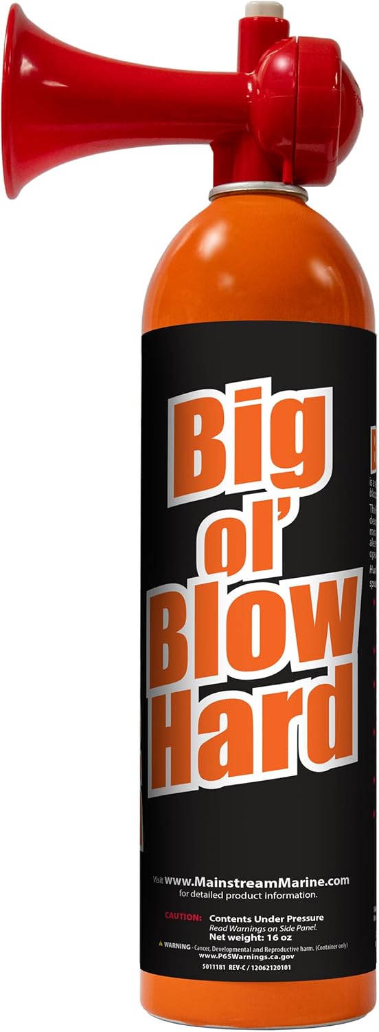 Big Ol' Blowhard Loud Air Horn for Boat, Bear Deterrent & Marine Safety