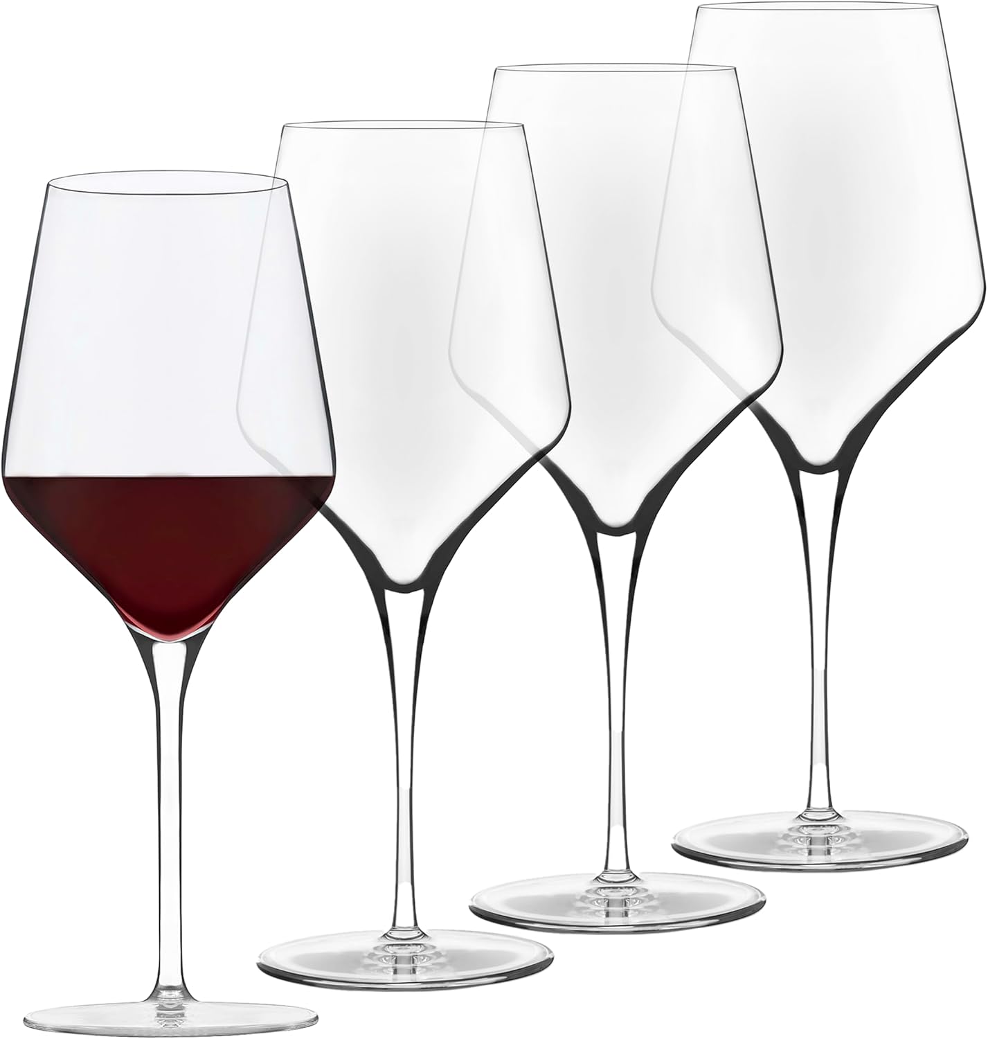 Libbey Signature Red Wine Glasses Set of 4, Seamless 24 Oz Wine Glasses for Cabernet, Merlot, and More, Stemmed Wine Glasses for All Occasions