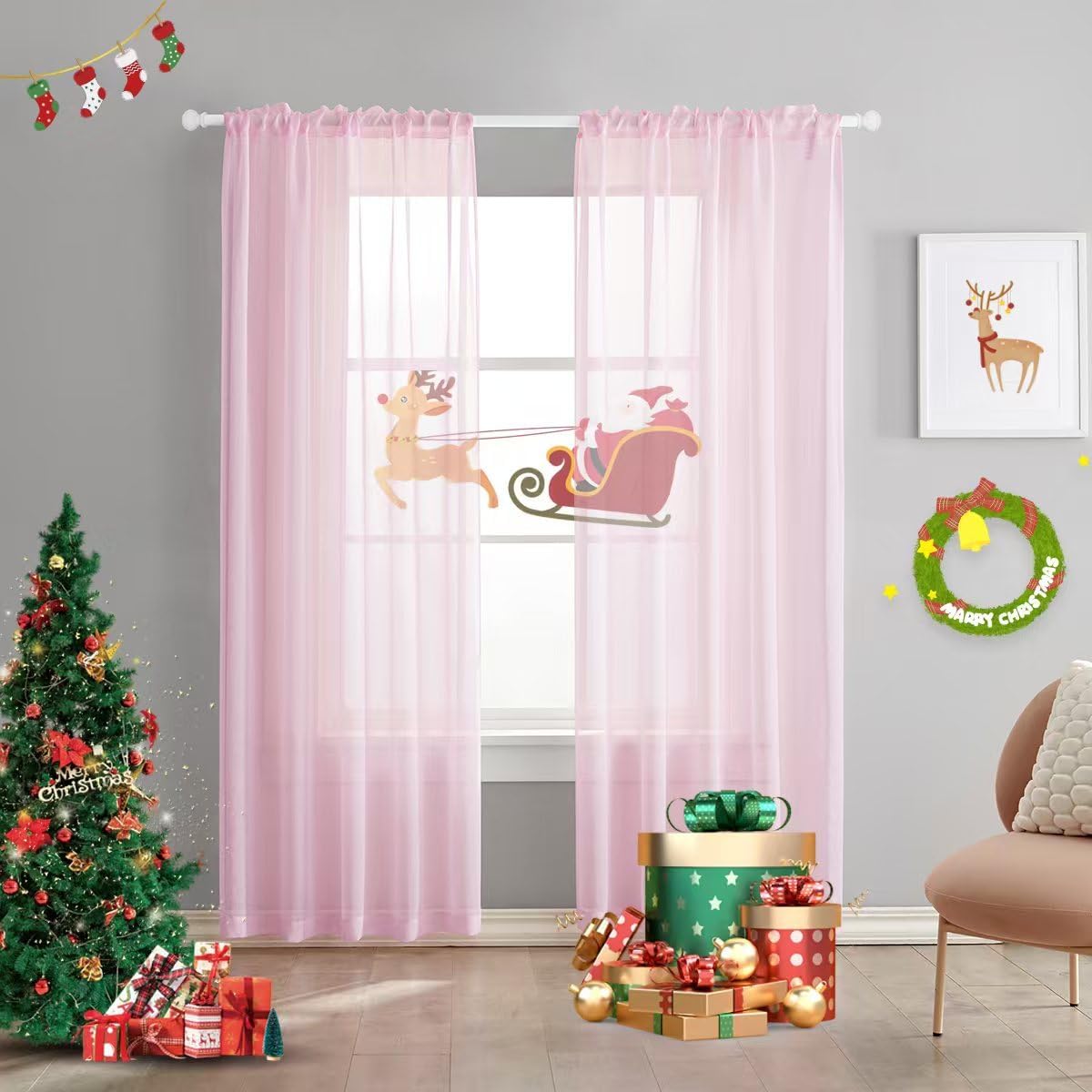 Off White Semi Sheer Curtains 72 Inches Long Faux Linen Off White Sheers Curtain for Bedroom Living Room Girls Kids Room 2 Panels 52x72 Inch Length