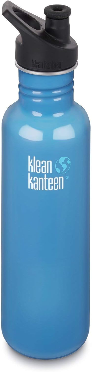 Klean Kanteen Stainless Steel Bottle with 3.0 Sport Cap (Channel Island, 18-Ounce)