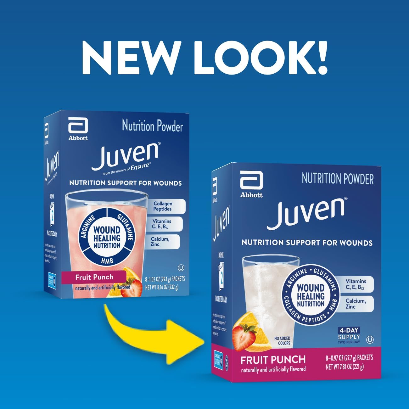 Juven Nutrition Support for Wound Healing, Fruit Punch, 48ct