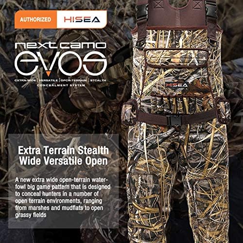 HISEA Hunting Waders for Men 600G Insulated Neoprene Chest Wader Waterproof | 4.5mm Neoprene, with Boots, for Fishing & Duck Hunting