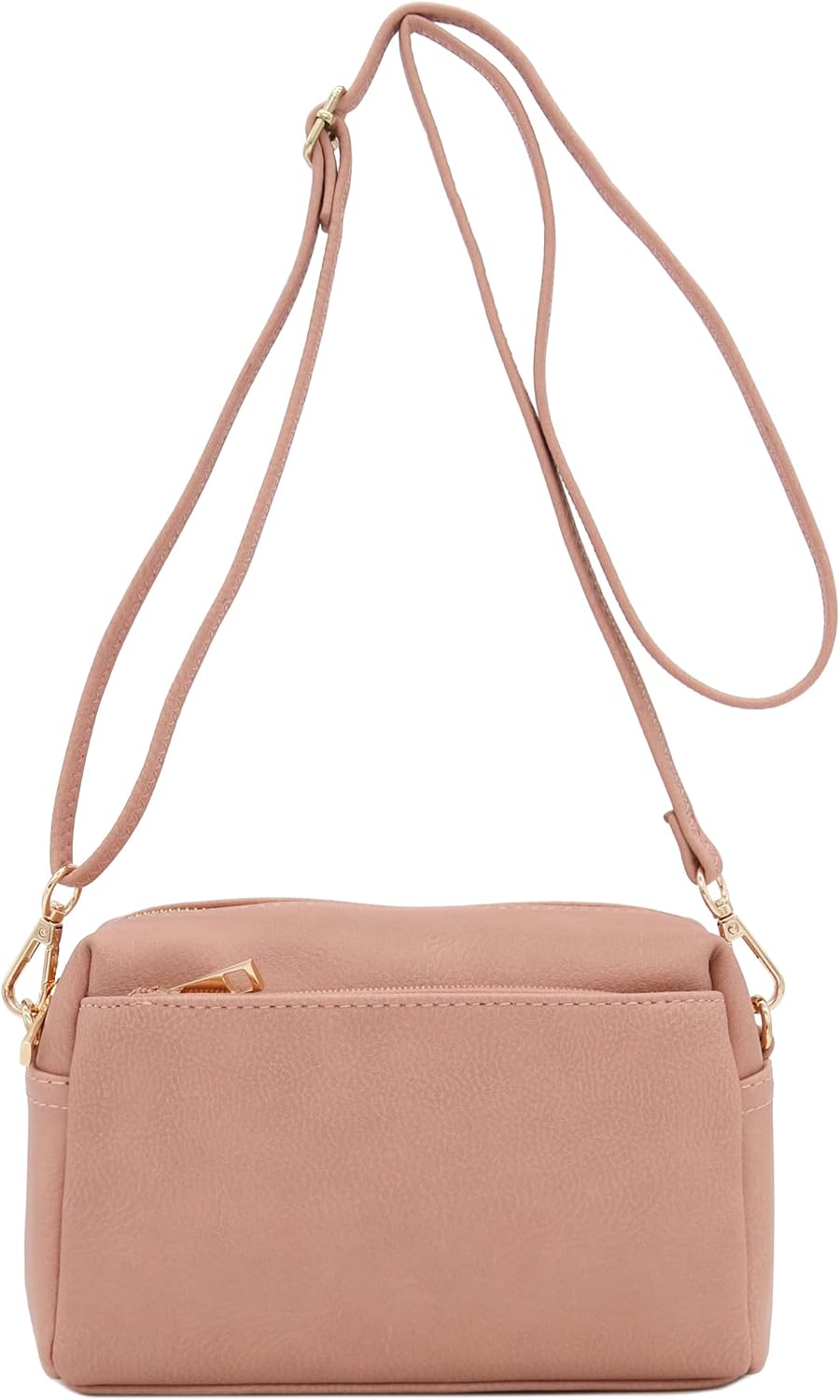 Triple Zip Small Crossbody Bag
