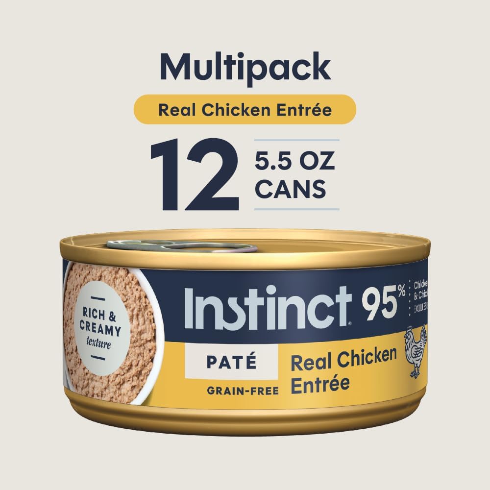 Instinct Original Grain Free Real Rabbit Recipe Natural Wet Canned Cat Food, 3 oz. Cans (Case of 24) | Rich & creamy pate texture, high protein, real rabbit, whole-food ingredients, grain-free, hydration support