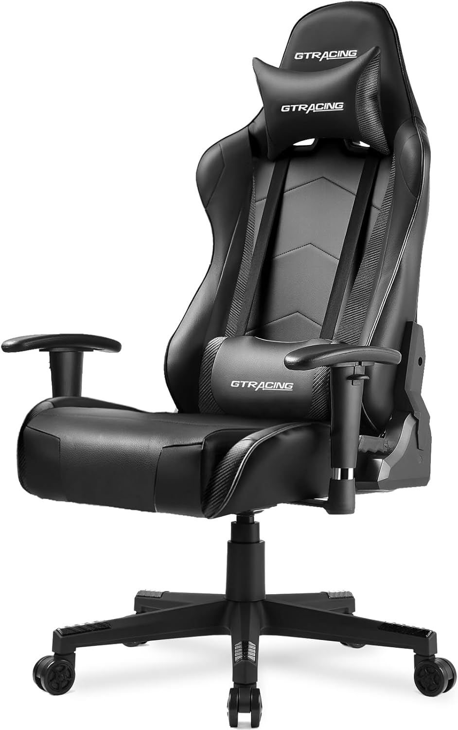 GTRACING Gaming Chair Racing Office Computer Ergonomic Video Game Chair Backrest and Seat Height Adjustable Swivel Recliner with Headrest and Lumbar