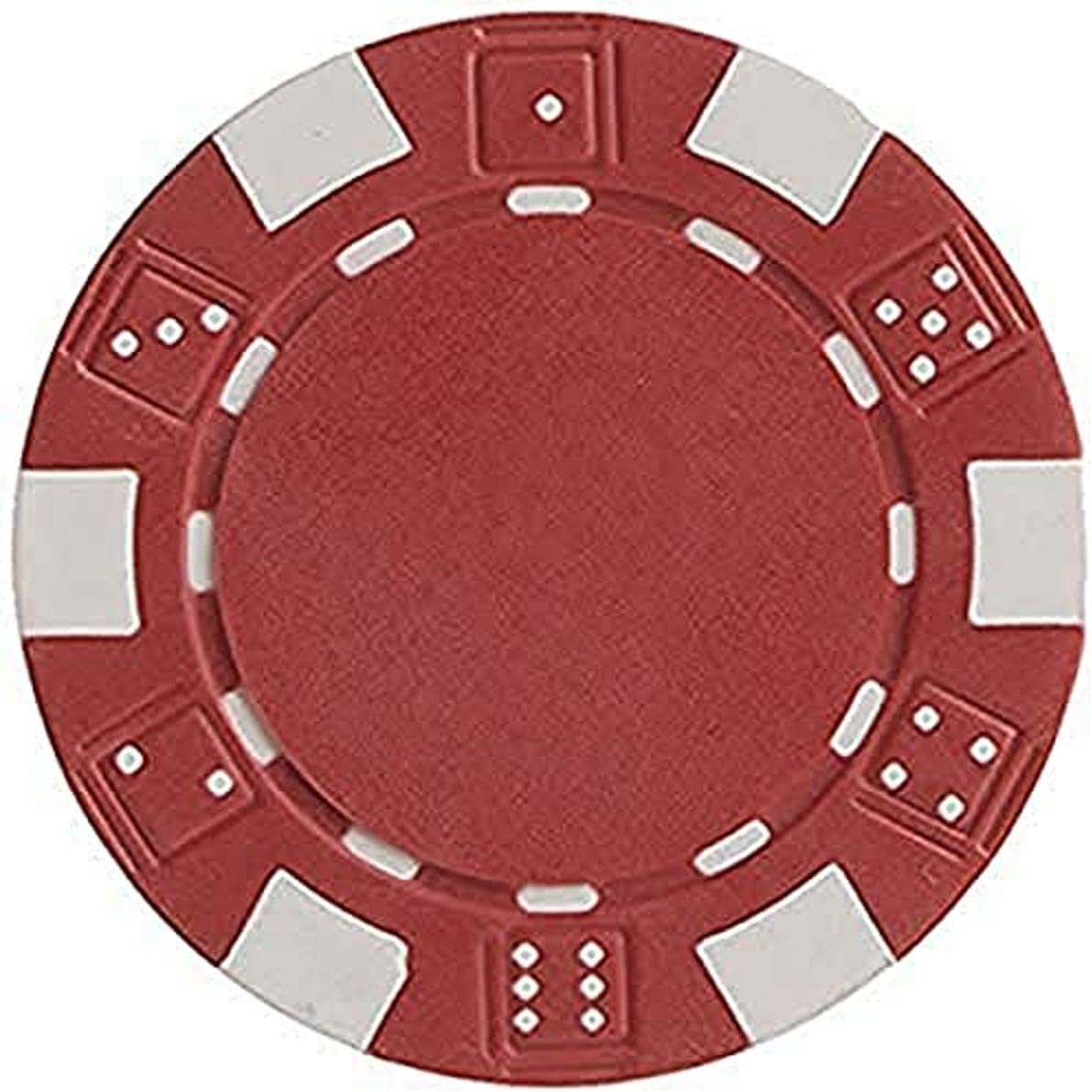 DA VINCI 50 Clay Composite Dice Striped 11.5 Gram Poker Chips, Choose from 11 Colors