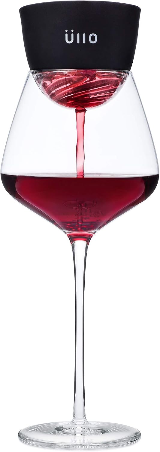 Ullo Wine Purifier with 4 Selective Sulfite Filters. Remove Sulfites and Histamines, Restore Taste, Aerate