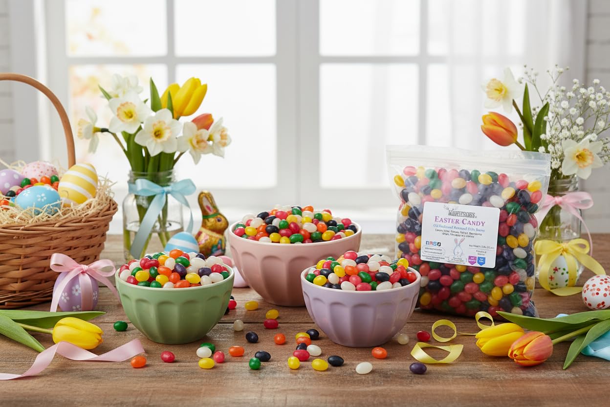 YANKEETRADERS OLD FASHIONED JELLY BEANS, 5 Pound Assortment, Bulk, Easter, Spring