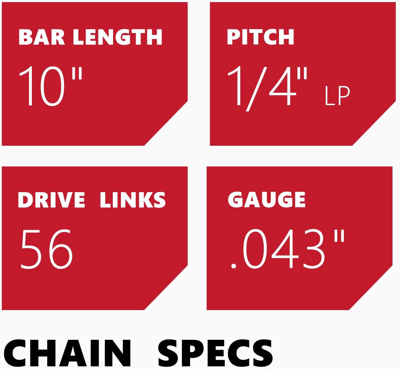 KAKEI 18 Inch Chainsaw Chain 3/8" LP Pitch .050" Gauge 62 Drive Links Fits Poulan, Kobalt, Echo, Ego