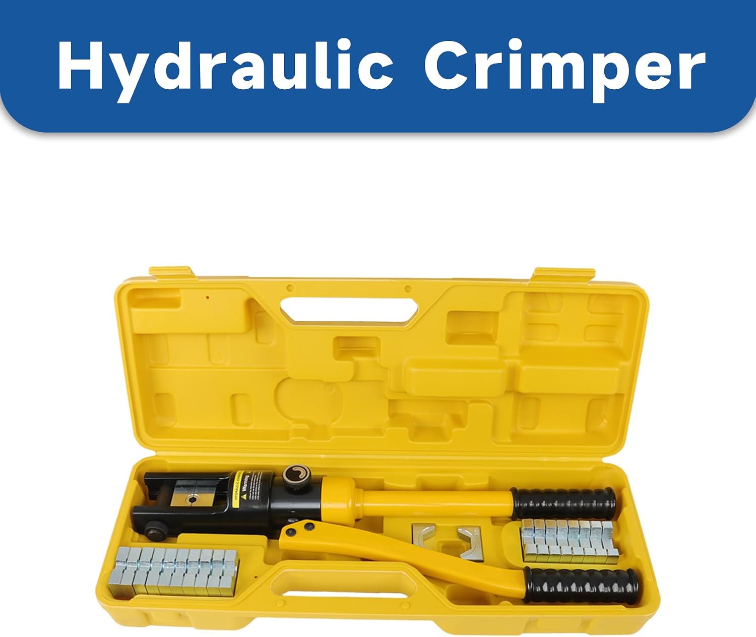 WFLNHB 16 Ton Hydraulic Wire Cable Lug Terminal Crimper Crimping Tool with 11 Dies YQK-300 Fit for for Welding Cables