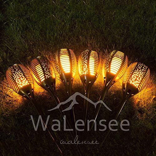 Walensee Solar Lights Outdoor Upgraded 43"(1 PACK) 96 LED Waterproof Flickering Flames Torch Lights Outdoor Solar Spotlights Landscape Decoration