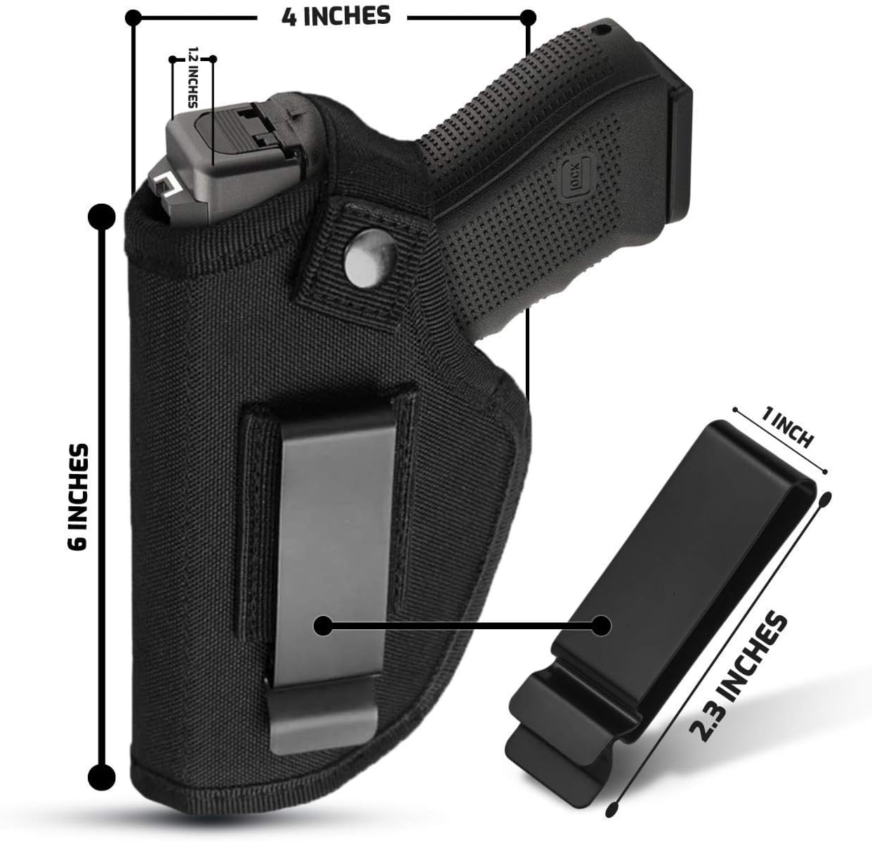 Gun Holsters for Men/Women, 380 Holster for Pistols, Universal Airsoft Right/Left, IWB/OWB 9mm Holsters for Concealed Carry, Fits Glock